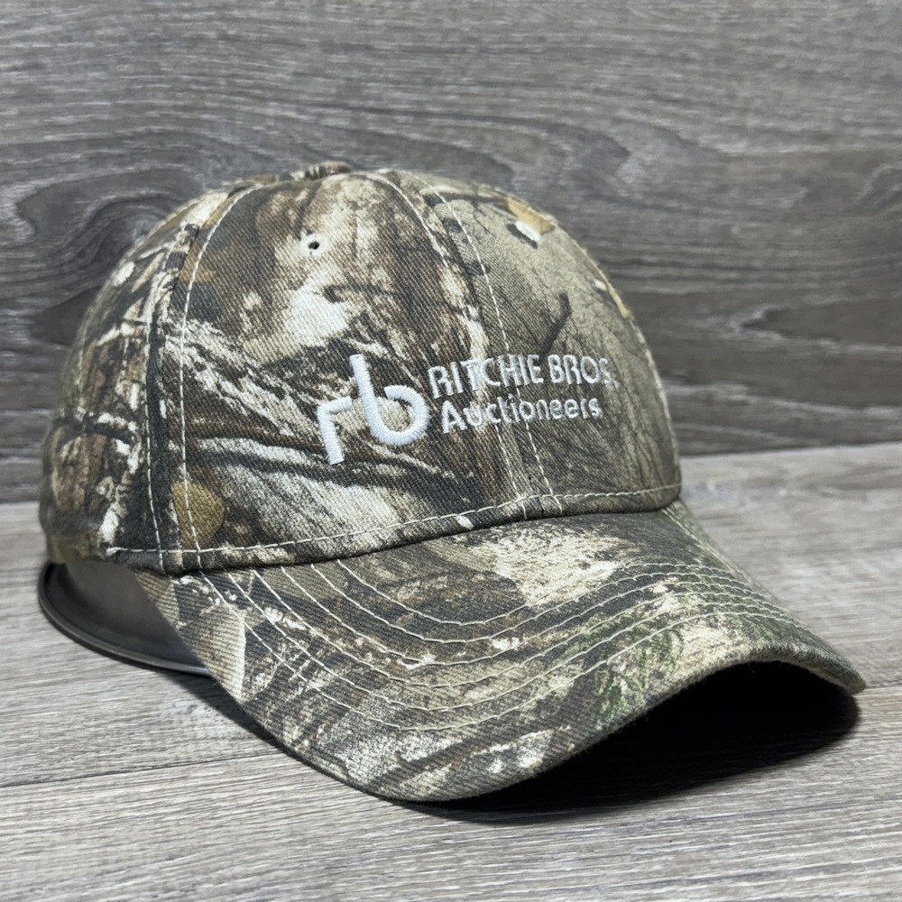 Ritchie Bros Auctioneers Hat Cap Strap Back One Size Camo Embroidered Mens